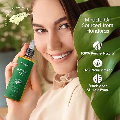 Dersie Batana Oil: Organic Batana Oil from Honduras - 100% Pure & Natural (4 fl oz)