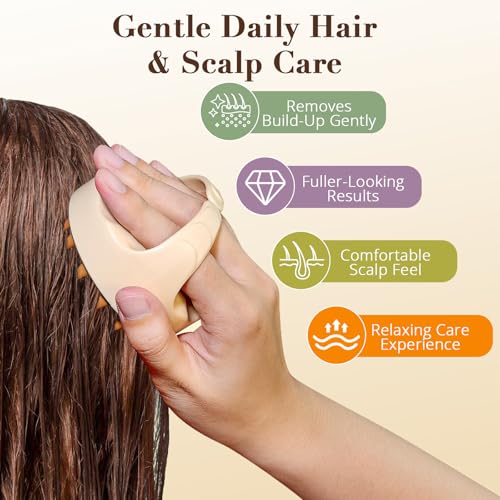 Organic Rosemary & Castor Hair Growth Oil + Scalp Massager Set, Hair & Scalp Care Oil, Lightweight Moisturizing Formula for for Dry, Damaged & Split End 1pc