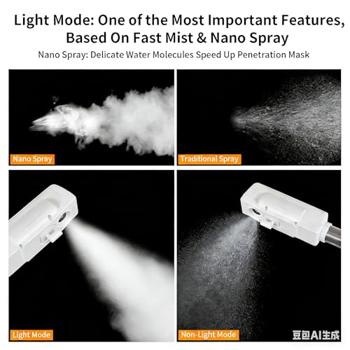 Professional Facial Steamer, Hot Mist Spray, Vaporizador Facial Steamer for Esthetician, Height Adjustable, SPA at Home, White