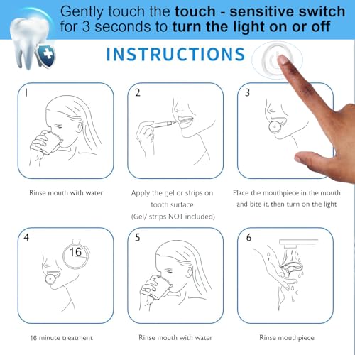 Teeth Whitening Light,10X More Powerful Blue Led Light Connected with USB, Non-Battery Teeth Whitening LED Light in Home Use