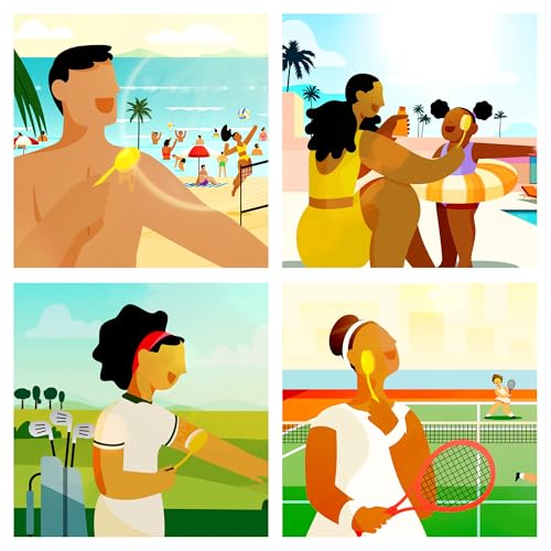 SunSafe Brush Sunscreen Applicator SPF Brush for Easy, Mess-Free Sun Protection - Portable, Family Friendly, Protects Face & Body