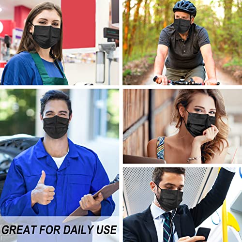 100 Pack Disposable Face Masks, 3 Ply Filter Protection Disposable Face Masks