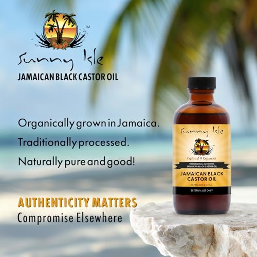 Sunny Isle Jamaican Black Castor Oil 4oz | 100% Natural for Hair, Scalp and Skin Care