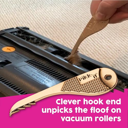 Pikk-it -As Seen on TV- Vacuum hair brush cleaner gadget designed for removing tangled hairs and fibres from vacuums and hairbrushes, super hairbrush cleaner rake (Single Pack)