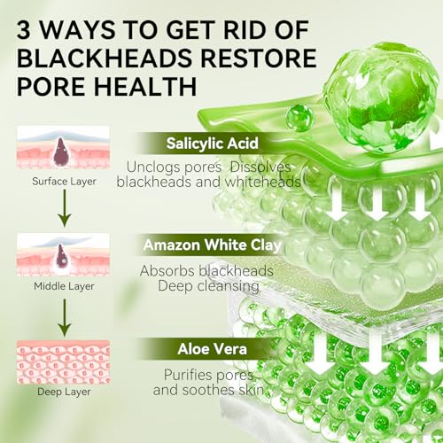 LANBENA 2.0 Blackhead Nose Plants Pore Strips(1.03 Oz), 60pcs Nose Strips for Blackhead Mask, Deep Cleansing Peel off Mask, Black Head Remover Mask