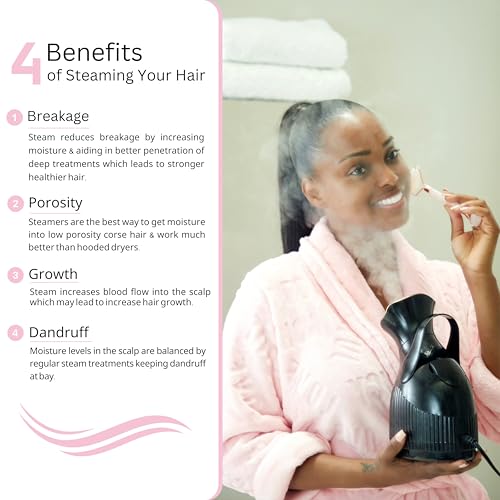 Rude Gal Beauty Hot Mist Steamer for Facial Deep Cleansing- Beauty Tool for Skin Care and Hair Care with Free Pink Headband