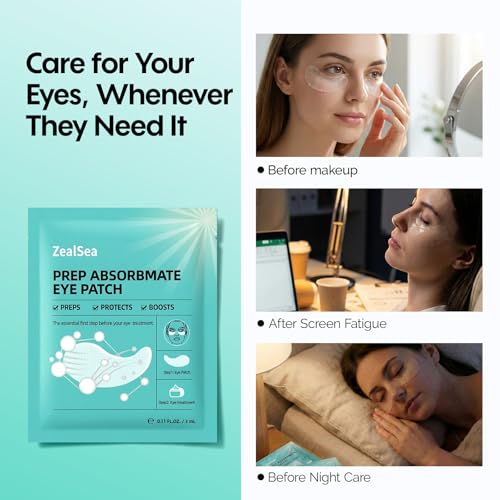 ZealSea Absorbmate Under Eye Patch - A Breakthrough Eye Cream & Serum Mate in Just 5–10 Mins to Boost Absorption, Instantly Prep Eye Area for Sensitivity Buffer — Made to Pair with Eye Care, 18pack x2