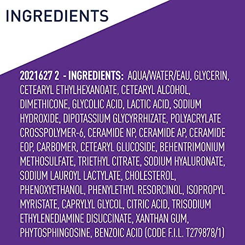 CeraVe Skin Renewing Nightly Exfoliating Treatment, Anti Aging Serum With 5% Blend Of Glycolic Acid & Lactic Acid, Wrinkles & Dark Spot Corrector For Face, Exfoliating Gel, 1.7 Oz