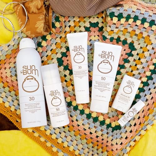 Sun Bum Mineral SPF 30 Face Sunscreen - Non-Tinted - Broad Spectrum Moisturizing Sunscreen with Vitamin E - Hawaii 104 Act Compliant (Made without Octinoxate & Oxybenzone) - Travel Size - 1.7 oz