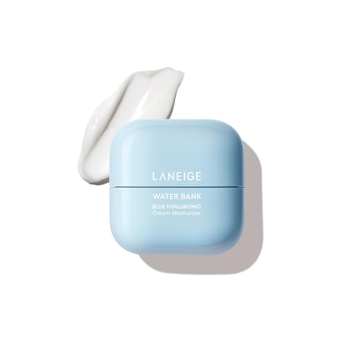 LANEIGE Water Bank Blue Hyaluronic Cream Moisturizer: Hydrating Korean Face Cream with Squalane & Ceramide for Skin Barrier Support, Dermatologist-Tested