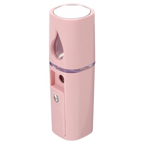 Mini Facial Steamer Portable Face Humidifier 20ml USB Rechargeable Pink Handheld Facial Steamer for Deep Cleaning and Skin Hydration at Home and Travel