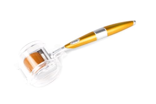 Professional Derma Roller 192 Individual Real Needles Titanium Micro Needles Microneedling Roller for Home Use with Storage Case & User Manual
