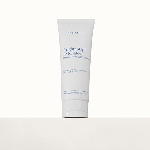 VASANTI Exfoliating Face Wash, Original Size (120g) - Enzymatic Face Rejuvenator which is Enriched with Papaya, Microcrystals, Aloe Vera - Get Healthy Glowing Skin