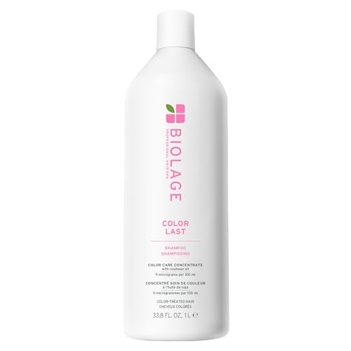 Biolage Color Last Shampoo - For Color-Treated Hair, Nourishes, Strengthens, Hydrates and Adds Shine, Soybean Oil & Stearic Acid, Paraben & Mineral Oil-Free, Vegan, 33.8 Fl Oz