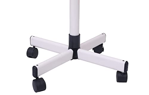 Salonsunny White Facial Steamer with 4 Wheels Rolling Base Design for Face Personal Care Use at Home or Salon