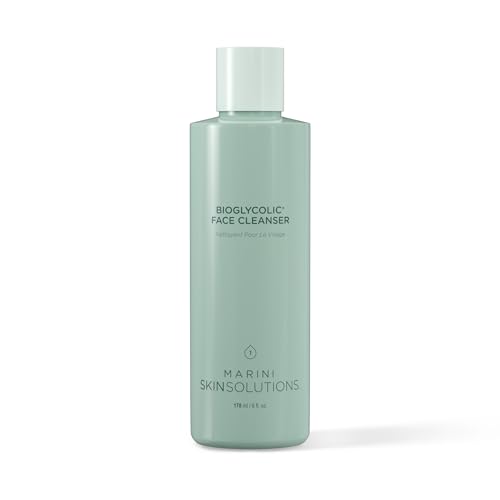 Marini SkinSolutions Bioglycolic Face Cleanser - Gentle Resurfacing Facial Wash with Glycolic Acid - Non Foaming, Non Irritating - Cruelty Free - Made in the USA - 6 fl oz