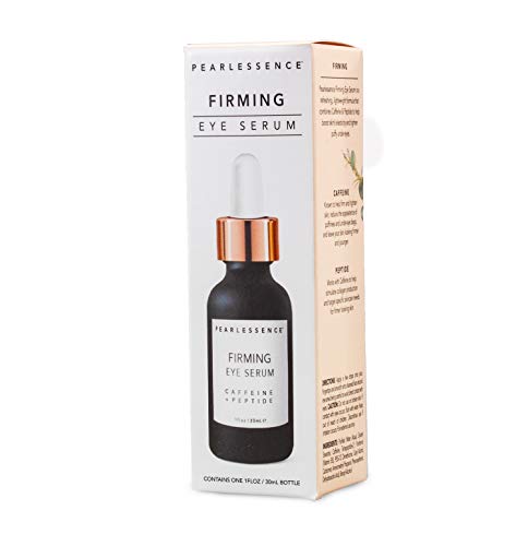 Pearlessence Firming Eye Serum with Caffeine + Peptide – Rejuvenates Puffy Eyes & Reduces Under Eye Bags | Made in USA & Cruelty Free (1oz)