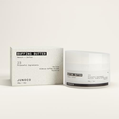 JUNO & Co. Buffing Butter, Buttery Body Scrub with Refillable Pod for Exfoliating & Hydrating 85 g/3.0 oz