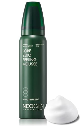 [K-Beauty] Neogen Dermalogy Pore Zero Peeling Mousse | All-in-One Foaming Exfoliating Face Wash Visibly Firming, Tightening & Lifting Skin 3.38 fl oz