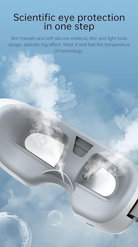 Eye Steamer for Dry Eye, Steam Therapy Mask 2 Levels, Adjustable Steam Eye Massager with Heat, Smart Hot & Cold Nano Mist Eye Moisturizing, Gifts for Women Men Mom Dad