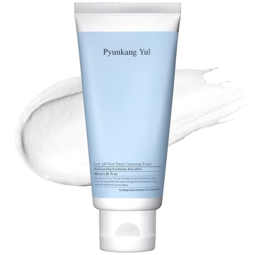 Pyunkang Yul PKY Low pH Pore Deep Cleansing Foam, Pore Cleanser with Fluffy Microbubbles, AHA, Witch Hazel, Zero Irritation, Korean Skincare (3.38 Fl. Oz, 100ml)