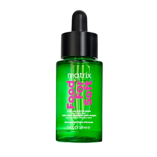 MATRIX Food For Soft Hair Serum Oil For Dry, Brittle and All Hair Types - Softens, Smooths and Adds Shine With Heat Protection, Repairing Leave In With Avocado Oil