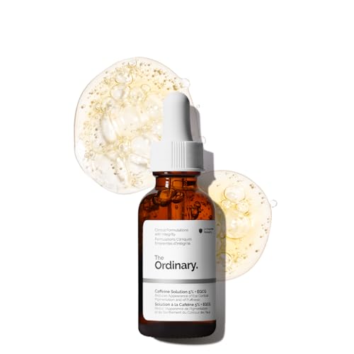 The Ordinary Caffeine Solution 5% + EGCG, Depuffing Eye Serum for Dark Circles and Tired Eyes