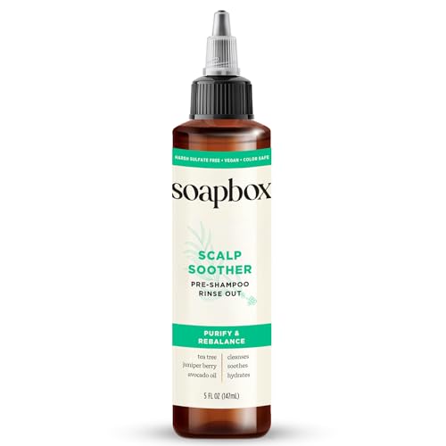 Soapbox Scalp Soother, Scalp Soothing Treatment with Tea Tree Oil & Hyaluronic Acid, Vegan, Cruelty, Paraben, Gluten and Harsh Sulfate Free, 5oz