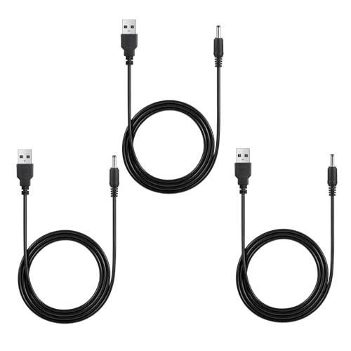 Compatible with Bitvae Water Flosser Charger,3 Pack Water Flosser Charger Compatible with Bitvae D2/S2/R1/R2 Electric Toothbrush C2/C5 C6 WaterFlosser,Black.