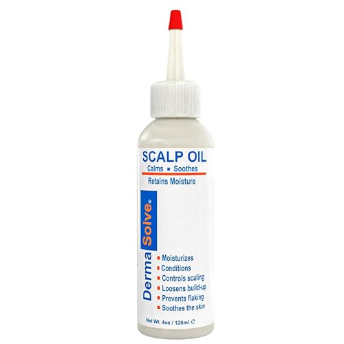 Dermasolve 4 oz Psoriasis, Seborrheic Dermatitis, & Dandruff Scalp Oil - Dermatologist Approved - Flaky Scalp Relief, Clinically Tested, Long-Lasting Itch-Free, High-Performance Formula