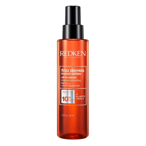 Redken Frizz Dismiss Instant Deflate Sulfate-Free Oil-In-Serum For Frizzy Hair - Enhances Smoothness and Shine With Babassu Oil
