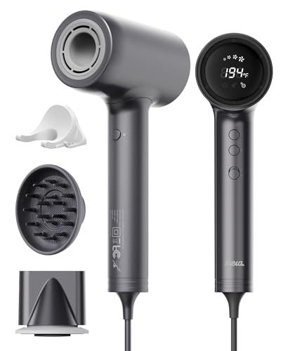 Professional Ionic Hair Dryer for Women with Magnetic Diffuser, mera ProMax, Fast Drying Ions Blow Dryer for Weight Lover, One Button Cooling Mode, cUL Certificate, High Speed Quiet Hair Blower