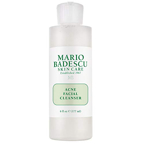 Mario Badescu Acne Facial Cleanser for Combination & Oily Skin, Oil-Free Face Wash with Salicylic Acid & Aloe Vera, Deep Pore Clean