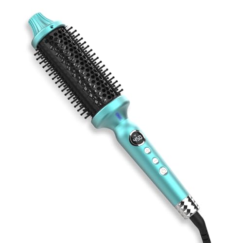 1 3/4 Inch Thermal Brush Negative Ion Heated Round Brush Dual Voltage 12 Temperature Settings Curling Hairbrush for Long Hair (1.75 Inch Barrel 2.3 Inch Bristles)