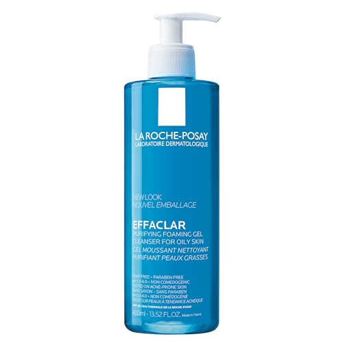 La Roche-Posay Effaclar Purifying Foaming Gel Cleanser for Oily Skin, With Zinc Pidolate To Remove Excess Oil & Shine, Alcohol Free & Oil Free, Sensitive Skin Tested