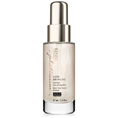 Kenra Professional Platinum Luxe Shine Oil | Gold Enriched Nourishing Elixir |Enhances Shine & Manageability | Thermal Protection Up To 450F | Medium To Coarse Hair