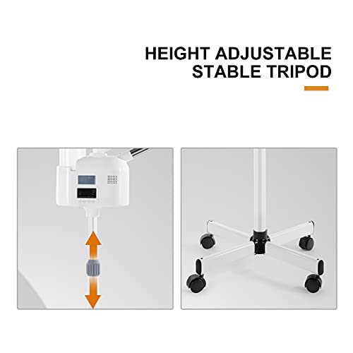 Artist hand Facial Steamer Professional 2 in 1 Hot and Cold Facial Steamer for Esthetician, Face Steamer for Facial Deep Cleansing, Fast Heating Moisturizing for Beauty Salon Spa Home Use