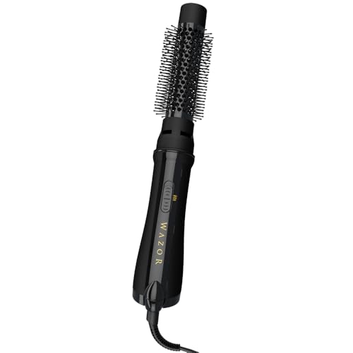 4-in-1 Ionic Hot Air Brush & Blow Dryer with 3D Nylon Pins - Ceramic Titanium Anti-Frizz Styler for All Hair Types, 1000W Fast Drying & Volumizing, 2 Heat/2 Speed Smoothing