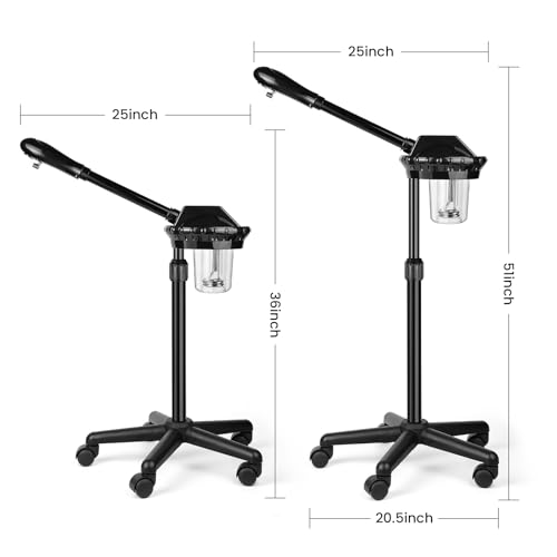 Professional Face Steamer, Adjustable Height and Angle, Facial Steamer Clean Skin Firming Pores and Moisturizing Suitable for a Beauty, Spa, at Home