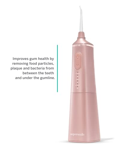 Supersmile Professional Zina Water Flosser, Rechargeable Cordless Teeth and Gum Flosser