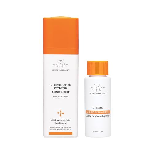 Drunk Elephant C-Firma Fresh Day Serum - 28 ml/.94 fl oz - 15% Illuminating Vitamin C - Clean Clinical Skincare - Cruelty-Free - Dermatologist-Tested - Free of Essential Oils, Silicones, and Fragrance