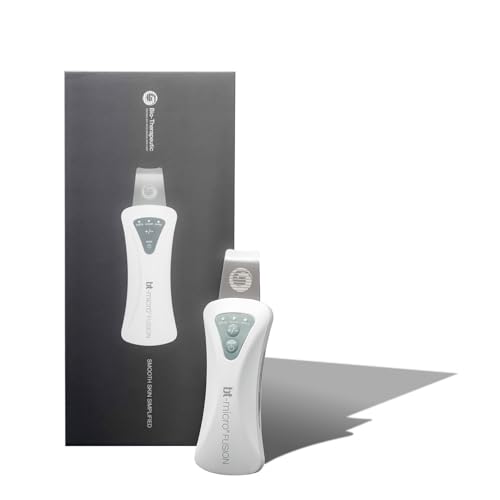Bio-Therapeutic bt-Micro Fusion Ultrasonic Skin Exfoliation. Smooth Skin, Clear Congestion, Superior Blackhead Extraction, 3 Modes 2 Power Levels, Stainless Steel Applicator, Rechargeable