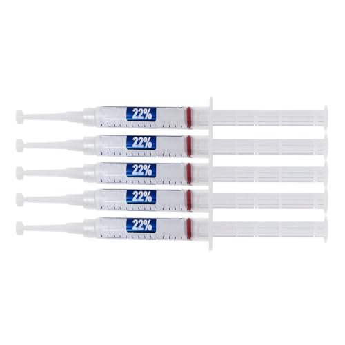 22% Teeth Whitening Gel Large 5 Tubes 3.8 ml of Gel use for Beautiful White Smile