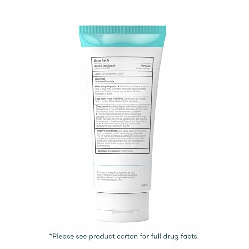 Proactiv+ Smoothing BHA Cleanser, 6 oz, Unscented Acne Treatment for All Skin Types, 1% Salicylic Acid Cleanser with Soothing Aloe