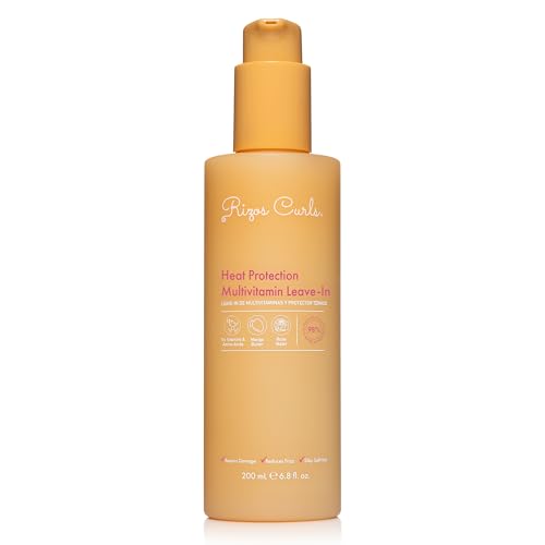 Rizos Curls Multivitamin Leave-In Heat Protection Up to 450°F – Strengthen, Repair & Add Shine to Straight, Wavy, Curly, Coily Hair Types 1a–4c – Sulfate & Paraben Free