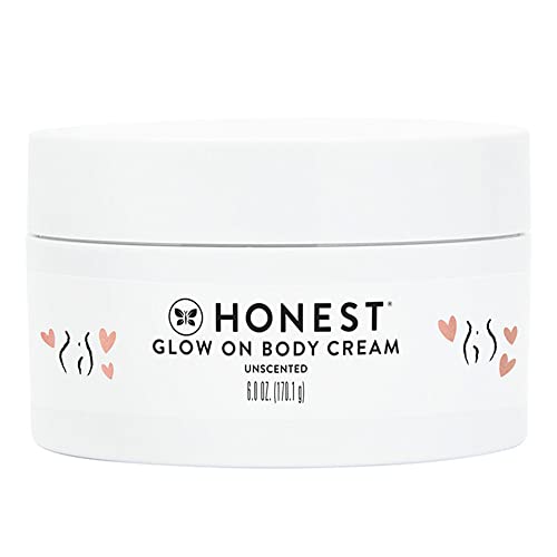 The Honest Company Mama Glow On Body Cream, Hydrates Firms and Tightens Skin, Shea Butter Avocado Oil Vitamin E 6 oz