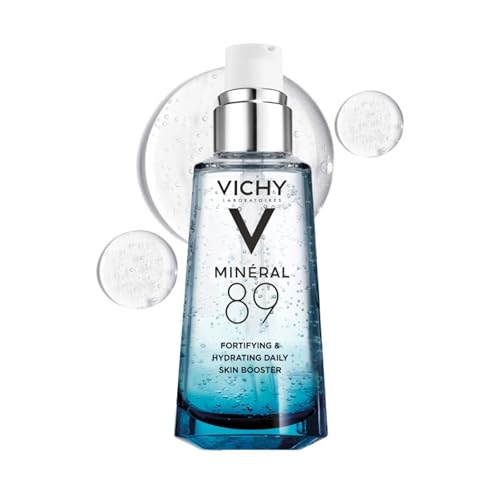 Vichy Mineral 89 Booster, Pure Hyaluronic Acid Serum for Face with Volcanic Mineral Water for Skin Barrier Repair, Plumps & Hydrates, Lightweight Moisturizing Gel, Oil-Free, Non-Sticky