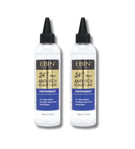 EBIN NEW YORK 2x 24 Hour Anti Itch Scalp Care Peppermint Bundle Soothing Hair Oil & Scalp Spray with Peppermint Extract for Dry, Flaky – Nourishing Reception– Gift Set (2 Items)