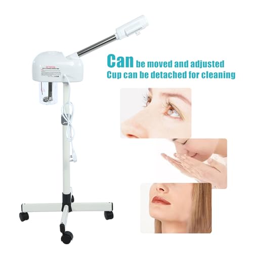 Ymiko Professional Facial Steamer, Moisturizing Skin Care Machine with 1000ml Detachable Water Cup for Wrinkle Removal and