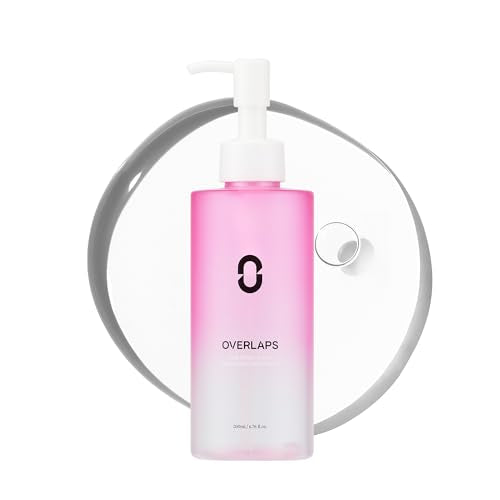 OVERLAPS Pink Desert Ectoin Cleansing Oil | Lightweight Oil Cleanser for Face, Waterproof Makeup Remover, Pore Sweeping Korean Skin Care for Oily & Sensitive Skin, 6.76 fl oz